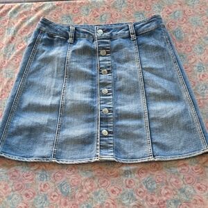 Faded Glory Blue Denim A-Line Skirt